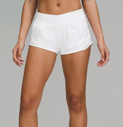 Lululemon White  Hotty Hot Shorts 2.5" Size 4