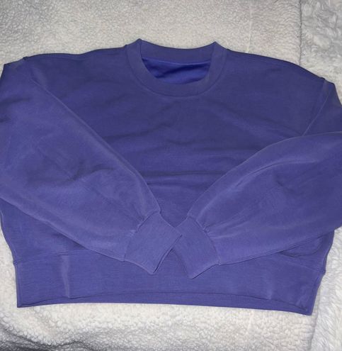 Lululemon Perfectly Oversized Cropped Crew Softstreme Purple Size 6 ...