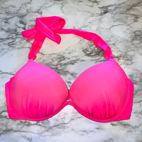 Victoria's Secret The Gorgeous Pink Underwire Pushup Bikini Bra Top ...