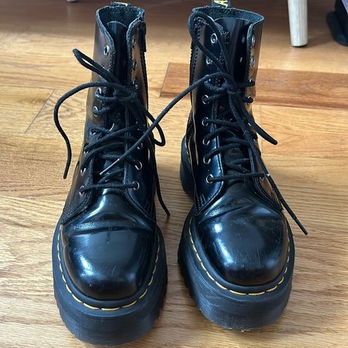 Dr. Martens DR.MAARTEN SHINY LEATHER PLATFORM BOOT Size 6 - $80 (46% ...