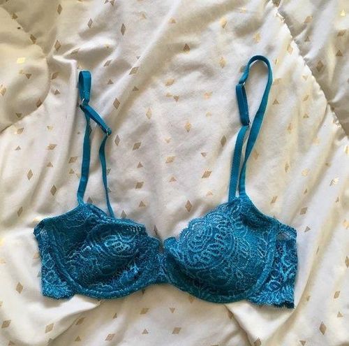 Victoria's Secret Teal Glitter Sparkle Lace Bra Size undefined - $25 ...