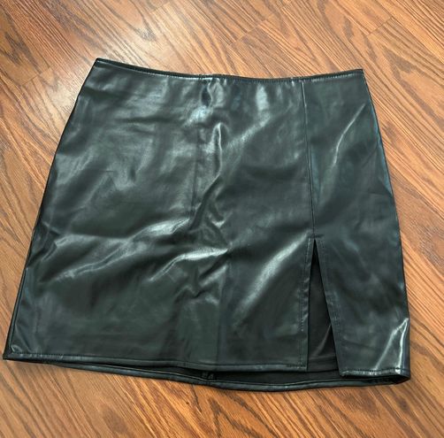 Fashion Nova Leather Skirt Black Size M - $20 (33% Off Retail) - From Nadya