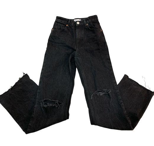 ZARA High Waisted Flare Jeans Sz 2