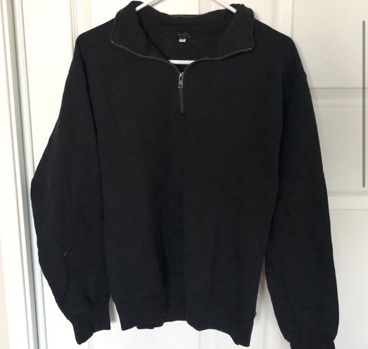 Brandy Melville Missy Quarter Zip Sweatshirt Black - $20 (44% Off ...