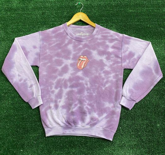 The Rolling Stones Tie Dye Vtg Style Rock Crewneck Sweater Size Medium