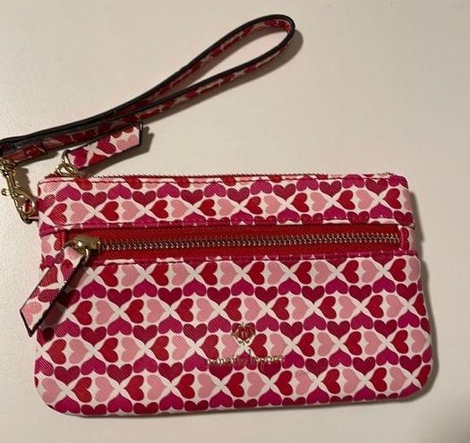 Nanette Lepore red/pink heart wristlet Red - $24 - From Resale