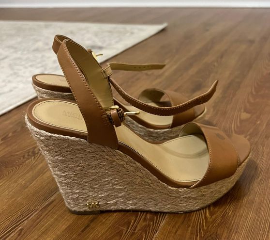michael kors blue wedges