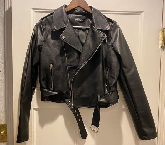 SheIn Leather Jacket Black Size L - $30 (25% Off Retail) - From Alex