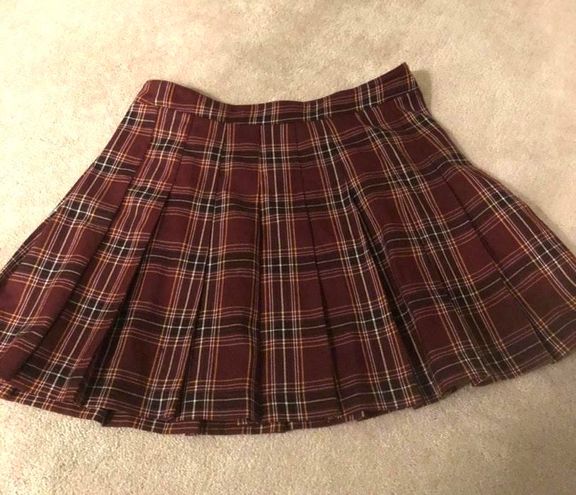 Forever 21 Plaid Pleated Skirt