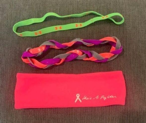 Under Armour Set 3  pink/green head bands