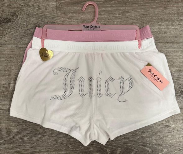 Juicy Couture 2PCK Velour Sleep Shorts White Size L - $45 New With Tags ...