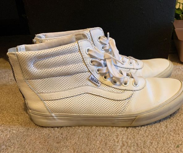 Vans White Leather High Top