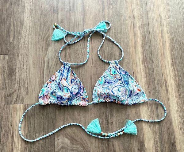 Victoria's Secret Triangle Bikini Top - Size M Blue Size M - $15 - From ...