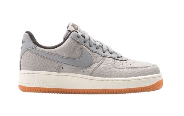 Nike Grey Leather Air Force Ones 