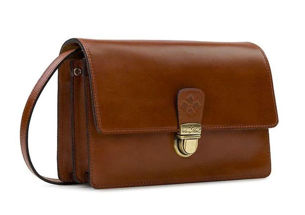 Patricia Nash Lanza Heritage Cognac Leather Organizer Wristlet Clutch ...