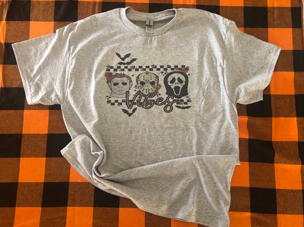 Gildan Spooky season T-shirt Michael Myers Ghostface Jason Voorhees ...