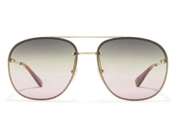 Gucci 62mm Aviator sunglasses Gold - $401 (27% Off Retail) New With ...