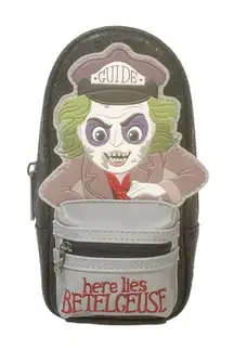 Loungefly BEETLEJUICE HERE LIES BETELGEUSE TOUR GUIDE MINI BACKPACK PENCIL CASE