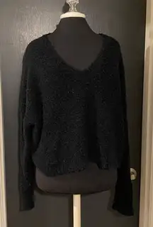 💜 Free People Fuzzy Fluffy Chunky Sweater in Black