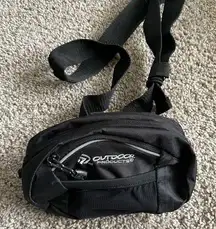 Outdoor Black Fanny Pack Waist Bag or Crossbody