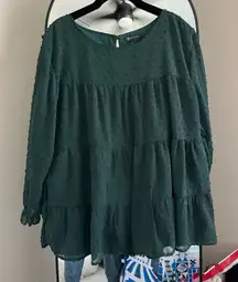 Pretty garden Forest Green Women's Blouse