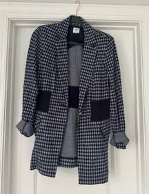 Cabi Navy Gingham Blazer