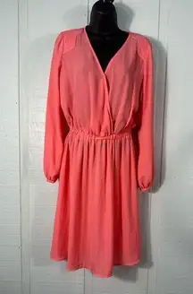 Gibson Latimer Orange Long Sleeve Dress Size Small EUC