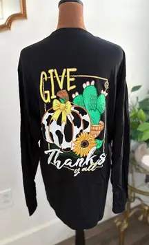 Girlie Girl Originals Pumpkin Cactus‎ Thanksgiving Long Sleeve Shirt Med New