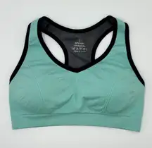 Womens Mint Green & Black Racerback Sports Bra L