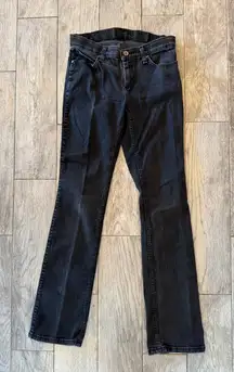 Wrangler Qbaby Denim Jeans Q-Baby 30 x 35 Womens 30x35 Bootcut Black Riding Jean