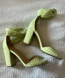 Lulu’s Green Gingham Heels