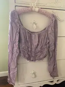 Lavender Scrunch Top