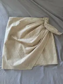 ZARA Striped Mini Skirt Wrap