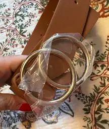 New in Box Brown Leather Gold Hoop Women’s Belt