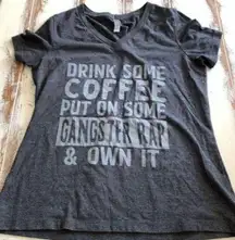 Coffee gangster rap t shirt size small