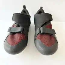 NIKE Superrep Cycling Shoes Womens Size 11.5 With Cleats Black‎ Orange Peleton