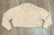 Urban Outfitters Cream Fuzzy cropped Sweater