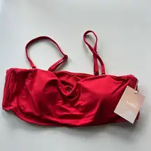 ANDIE  Rio Bikini Top Womens Large Cherry Red