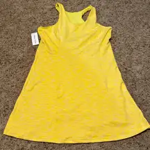 Outdoor Voices Flow Circle Back Dress in Bright Yellow NWT
