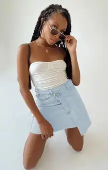 Asymmetrical Denim Skirt