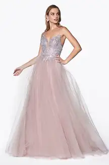 Mauve Tulle Prom Dress 
