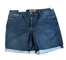 Seven Relaxed Bermuda Denim Shorts Size 16 Medium Wash‎