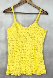 Kirra Womens Y2K Cami XL‎ Sunny Star Print Lace Trim Cheerful Playful Whimsical