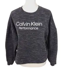 Calvin Klein Performance Gray Cropped Logo Sweatshirt Size Small Gray Sweatshirt