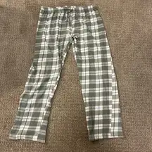 Green and White Plaid PJ Pants