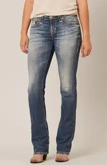 Big Star 29 29L Maddie Boot Cut Jeans Blue Denim Western Cowgirl Low Rise HEMMED