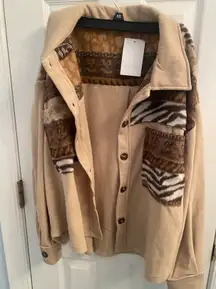 Animal Print Shacket Jacket