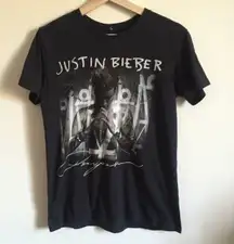 Black Grey Purpose Tour Crewneck Short Sleeve Graphic Band Tee