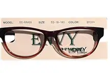 Envy Glasses Womens Eyewear Brown Clear Casual Wear Business Smart 53-18-140 NEW