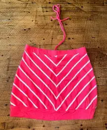 Torrid pink & white striped knit halter tie strapless 2x top